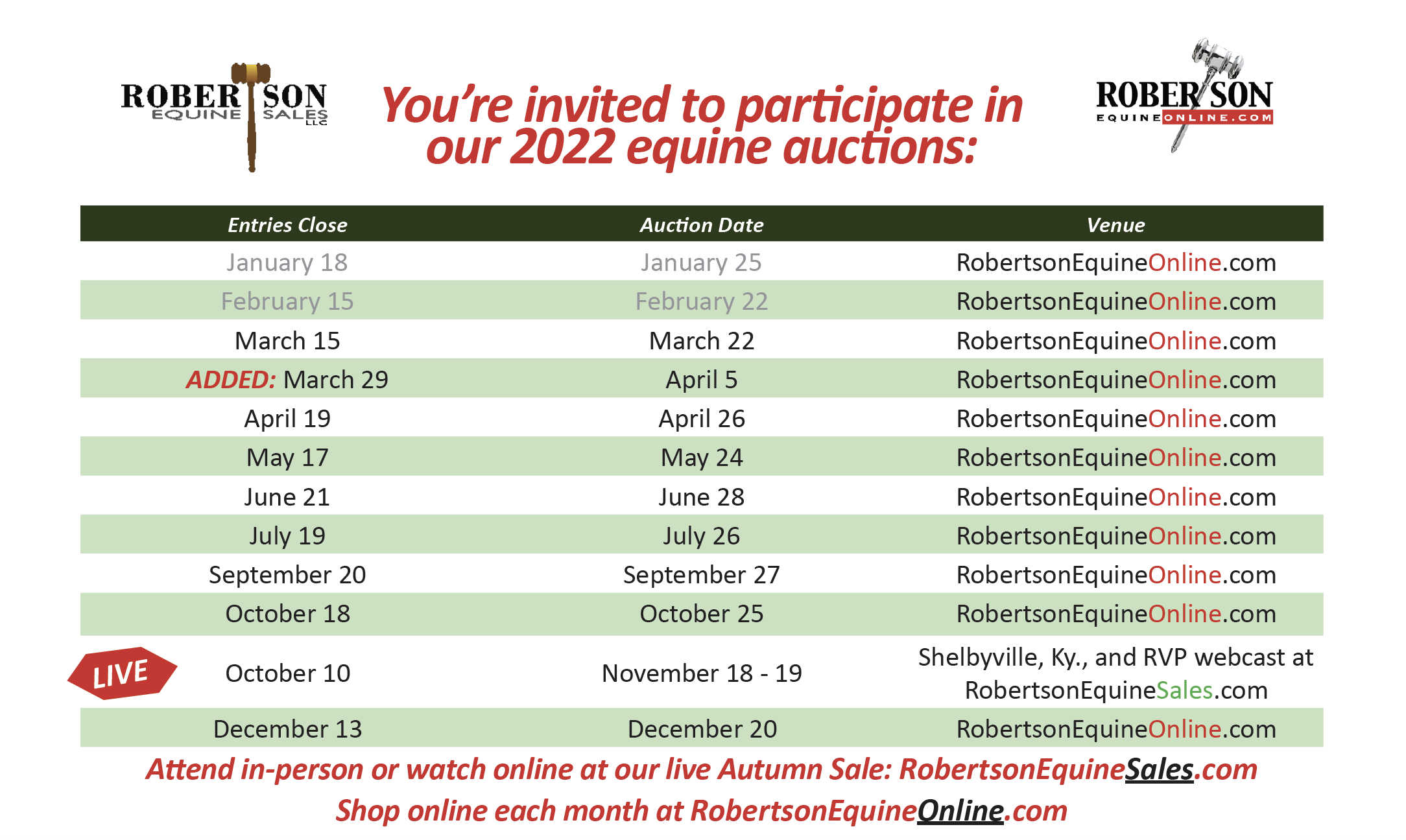 RES.REO Auction Dates Graphic